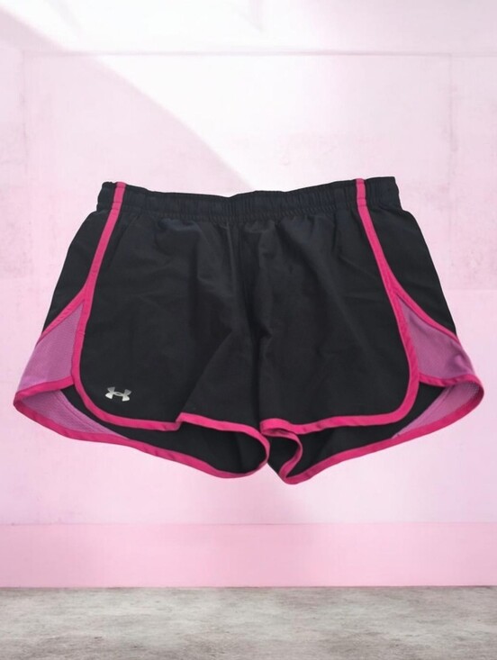 Under Armour Pants - Under Armour Black Shorts with Hot Pink Trim - Women's Athletic Running Shorts